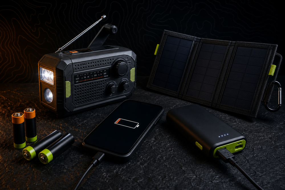 Radio, powerbank i baterie awaryjne